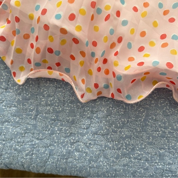 Iris & Ivy Dress Polka Dot Pleated Princess Bow Sleeveless Size 4 - Picture 6 of 8